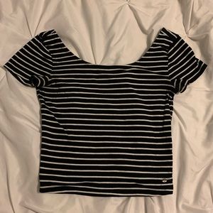 AMERICAN EAGLE STRIPED CROP TOP